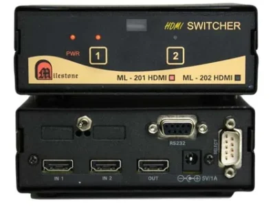 Milestone ML-201HD-ARC-4K – 2x1 HDMI Matrix Switcher with ARC & amp; 4K Support